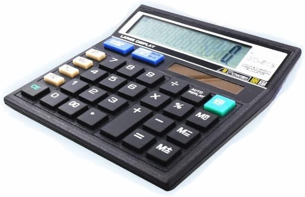 MJWDP 12-znamenkasti kalkulator kalkulatora Veliki tasteri Finansijski poslovni računovodstveni alat Crna boja velike veličine