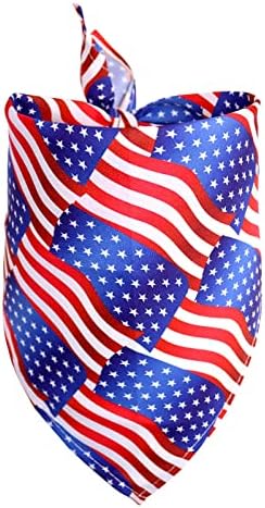 Američki zastava Bandanas Reverzibilni trokut bibs šal za četvrti jul Dan nezavisnosti USA Pet ogrlica pogodna za pse mačke kućni