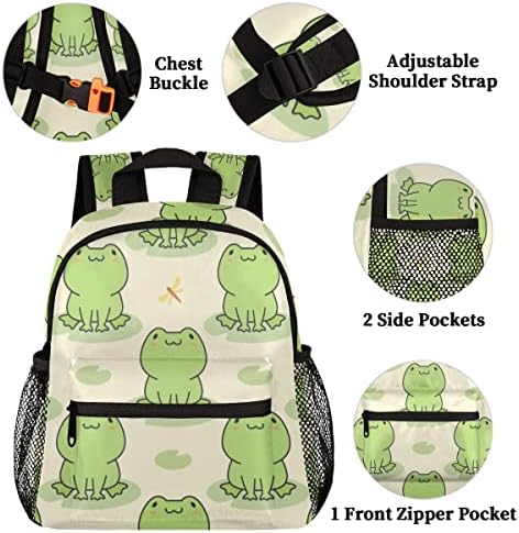 Dječji ruksak za dječake i djevojke slatka žaba Podesiva kaiš za prsa u obliku vodootpornog predškolskog ruksaka za školu, putovanja,