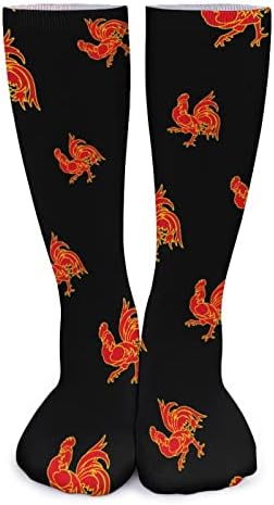 WEEDKEYCAT Zastava Valonije crveni kurac debele čarape novost Funny Print grafički Casual toplo Mid Tube čarape za zimu