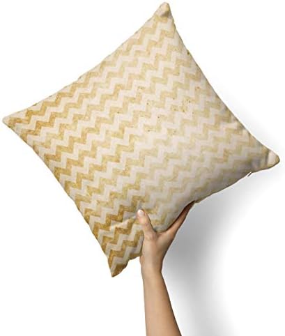 Iirov Grunge senf Yellow Chevron - Custom Dekorativni kućni dekor unutarnji ili vanjski bacanje jastuka za kauč, krevet ili kauč jastuk