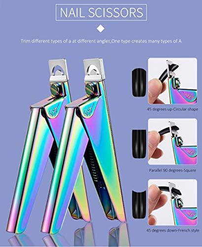 Wenlii 5pcs grickalica za nokte Tweezer Rainbow Nipper Clipper Edge rezač mrtvih skier za uklanjanje kože Plijer pedikura Alati za
