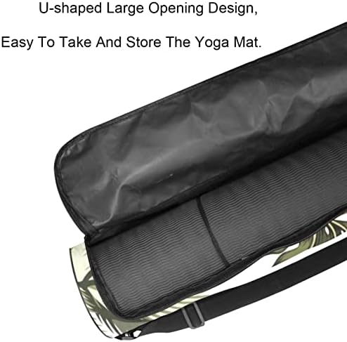 RATGDN Yoga Mat torba, Toucan lijenost Palme Vježba Yoga Mat nosač full-Zip Yoga Mat torba za nošenje sa podesivim remenom za žene