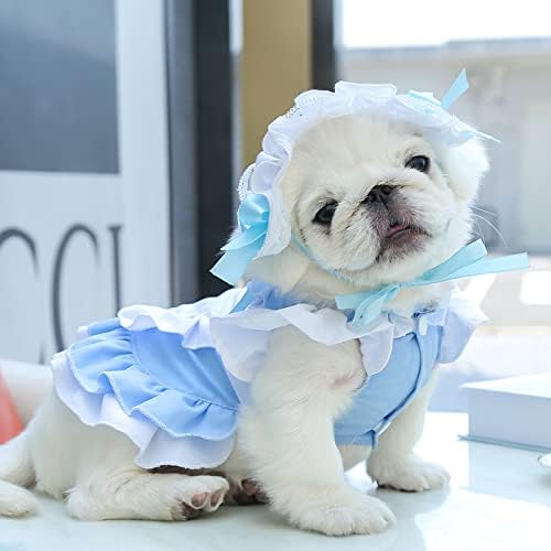 Apott Mair Savet outfit mačke princeze haljine divno kostim bez kaša za mačke psi Birtni Božić Halloween plavi xl