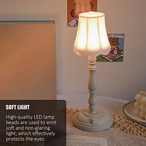 Ouromeeme bežična stolna svjetiljka koja se radi bijeli mini stol svjetlo europski stil ukrasni LED noćni lagan noćni ormar svjetiljki
