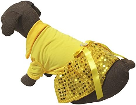 Štenadna odjeća za pse za pse obična žuta pamučna majica TUTU TUTU