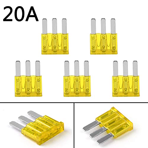 ARTUDATECH - 5pcs Micro3 osigurač Automobilski ATL 20A 3 PRONG MICRO BLADE osigurač za Ford Focus