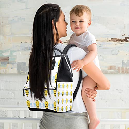 Žuti pčelinji uzorak pelene tote torbe mammmy ruksak veliki kapacitet pelena torba za staračku torbu za njegu beba