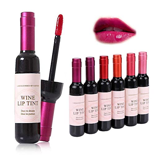 6 boja/Set Wine ruž za usne mat dugotrajni vodootporni set za usne lip Stick sjajilo za usne lip Stain Wine Bottle ruž za usne tečni