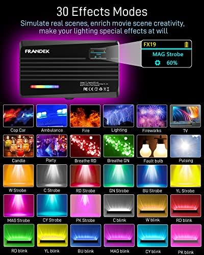 Frandek Prijenosni svjetlo za fotografiju, 4000mAh punjivi RGB na kameru Video svjetla 360 ° puna boja, LED mekana video konferencija