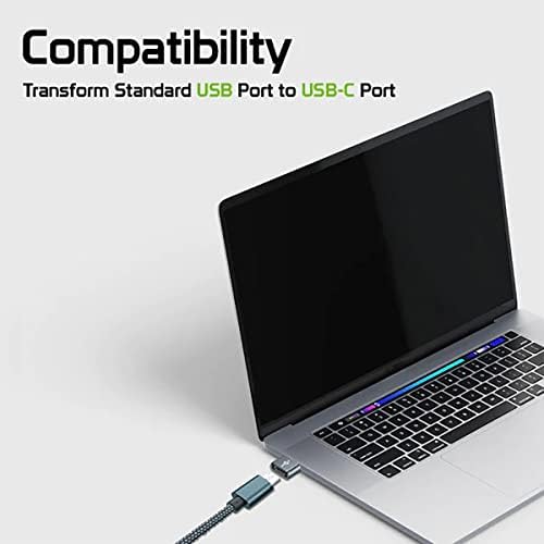 USB-C ženka za USB muški brzi adapter kompatibilan sa vašim Samsung Galaxy A80 za punjač, ​​sinkronizaciju, OTG uređaje poput tastature,
