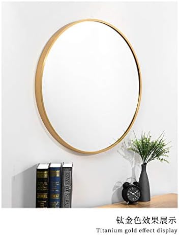 Tiangu zlatno okruglo ogledalo na zid, 23.6 u Velikim kružnim ogledalima za zid, zidno ogledalo od metalnog okvira za kupatilo, Veliko