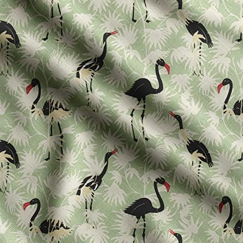Soimoi ptica sa printom lišća, & nbsp;pamučna Kambrika, tkanina za prošivanje koju prodaje Yard širine 42 inča, pamučna tkanina srednje