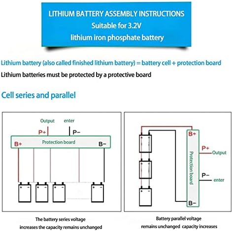 Multinn 8 komada litijum-željezo fosfatna baterija, 3,2 V 100Ah Spremi za pohranu energije, za RV / Električnu vozilu / Inverter /