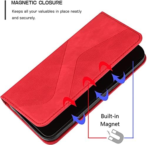 Gxfcuk Flip Case za iPhone 14/14 Plus / 14 Pro/14 Pro Max sa držačem za kartice, tanka izdržljiva PU kožna torbica za novčanik magnetno