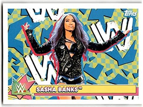 2021 TOPPS Heritage WWE superzvijeznica Naljepnice S-14 Sasha banke Hrvanje trgovačke kartice