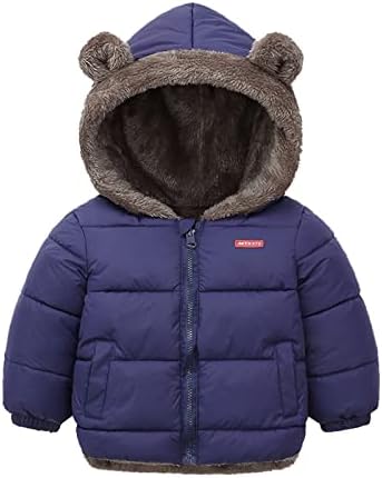 Dječji dječaci Djevojke zimski kaput medvjedi uši kapuljač sa džepom jakne dvostrana odjeća zadesile zgusnu djecu zimski jakne