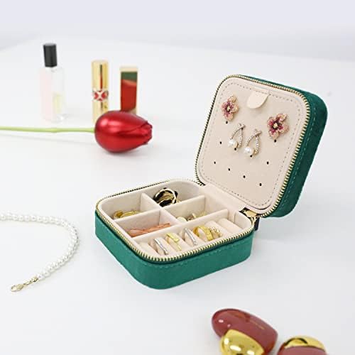 Daijavu kutija za nakit, putna pomagala za organizaciju nakita predstavljena sa držačima za ogrlice, držačima za naušnice, prstenom,