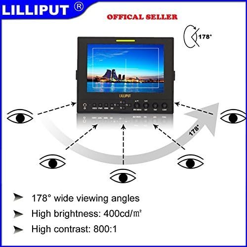 2013 novo! Lilliput 663 / o HMDI izlaz 7 LED Monitor 1280x800 IPS 800: 1 kontrast sa futrolom+sklopivi poklopac za sunčanje za DV