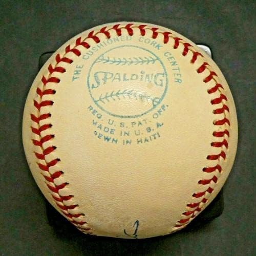 Billy Martin George Steinbrenner potpisao je službeni Al bejzbol W / Full JSA pismo - autogramirane bejzbol