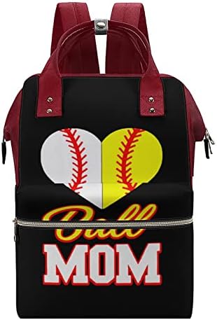 Smiješna lopta mama softball baseball bagerica ruksak ruksak velikih kapaciteta mamačke torbe multifunkcijske torbe za vrat za povratak