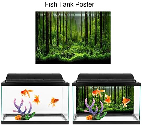 Wytino riblji spremnik Poster, PVC ljepilo Podvodno podvodno šumsko rezervoar Pokloni Backdrop Dekoracija papir