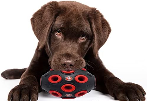 Kućni ljubimci NFL San Francisco 49ers Nogometno liječenje igračke za pse i mačke, gumeni kuglica igračka za pse, interaktivni zabavni