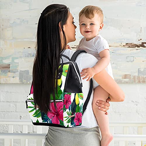 Toucan Hibiscus akvarel tote tote tote torbe mammmy ruksak veliki kapacitet pelena torba za staračku vrećicu za brigu o bebama
