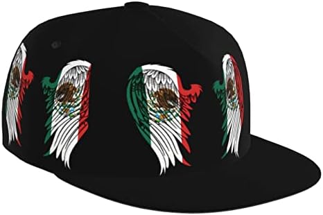 Krila Meksička Meksiko Zastava Ravni račun BRIM četverostrani ispis bejzbol kapa Cool Hip Hop Trucker Hat Muškarci Podesivi bejzbol