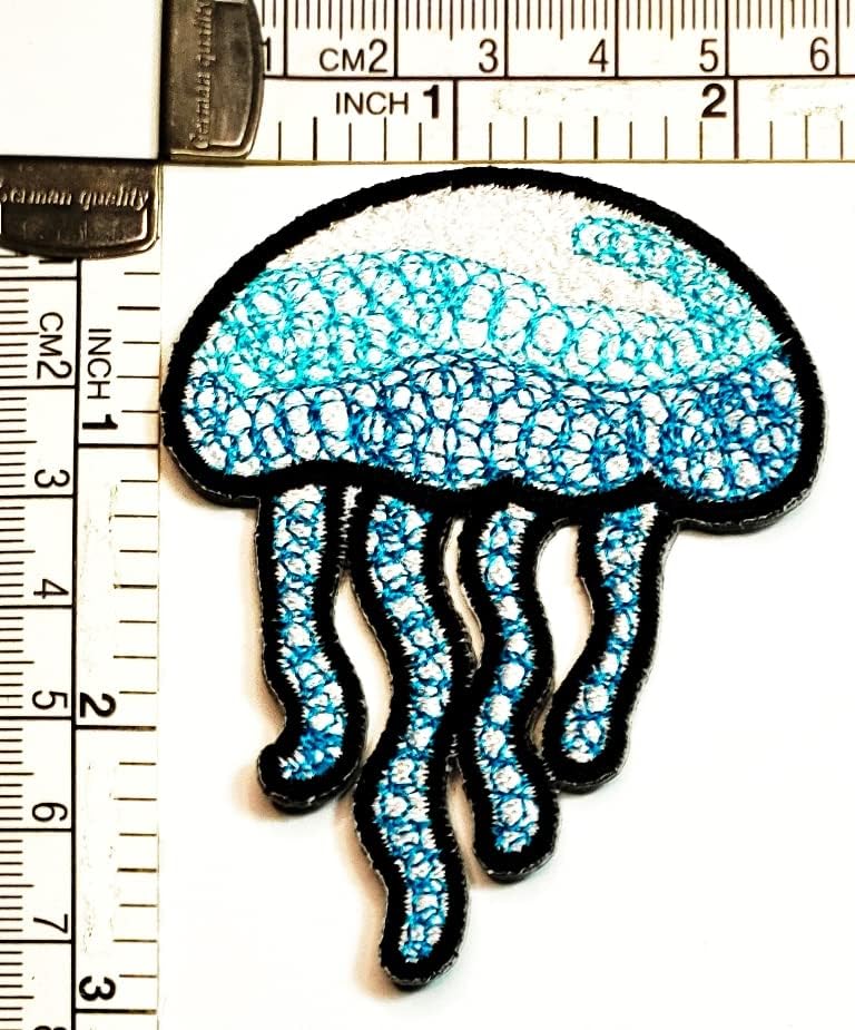 Kleenplus 3kom. Lijepe Meduze šiju željezo na vezene zakrpe crtane Meduze morska stvorenja morski život naljepnica za okean Craft