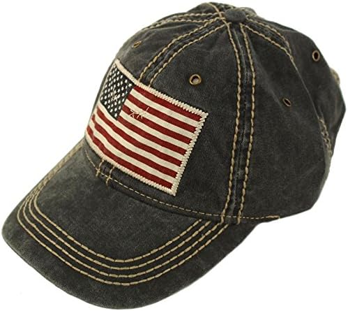 Unisex oprane pamučne vintage USA zastave nisko profil ljetni bejzbol kapa
