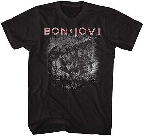 Bon Jovi majica klizava kada je mokri album crni tee