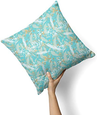 Iirov TEAL i narančasti Whispy Waterstrokes - Custom Dekorativni kućni dekor unutarnji ili vanjski jastuk za bacanje za kauč, krevet