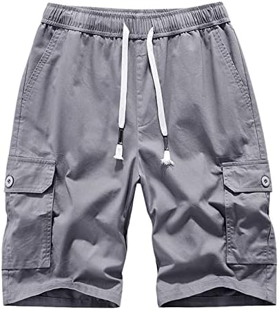Teretne kratke hlače za muškarce Ljetne casual solidne boje elastični struk na otvorenom Sportske kratke hlače Klasične pamučne hlače