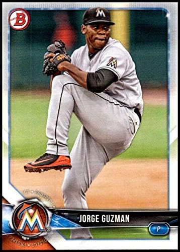 2018 Bowman nacrt BD-66 Jorge Guzman RC Rookie Miami Marlins MLB bejzbol trgovačka kartica