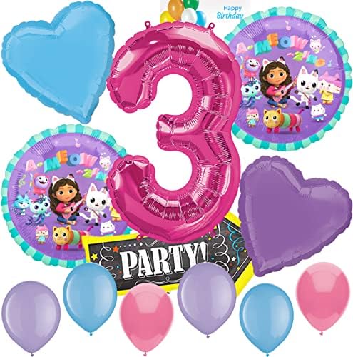Anagram folija baloni, za Gabbys Doll House Party kolekcija, party Accessory, višebojni, licencirani, 3. rođendan