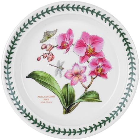 Portmeirion egzotična botanička pločica salata sa obavljenim motivima, okrugla, salata, deserta ili ploča za večeru, keramika, perilica