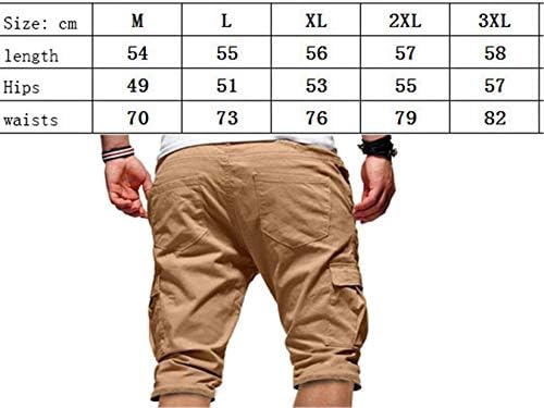 ANDongnywell Muški sportovi sportske kratke hlače Brzo suho za trening za pokretanje treninga više džepnih kratkih hlača