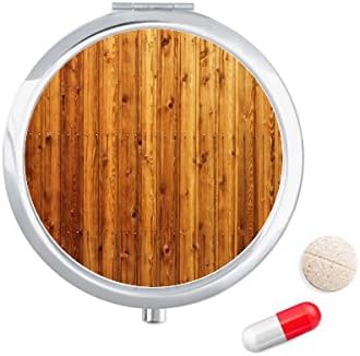 Narandžasta Drvena Podna Pozadina Teksturna Futrola Za Pilule Džepna Kutija Za Skladištenje Lijekova