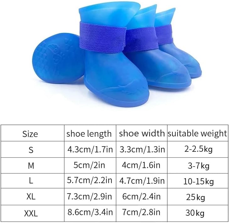 Lepsjgc PET Vodootporna kiša protiv klizanja gumenu čizmu za male srednje velike cipele na otvorenom cipele za kućne ljubimce pribor