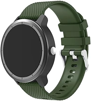 BUDAY 20mm silikonska gumena traka za sat za sat za Garmin Vivoactive 3 / Vivomove HR traka za pametni sat