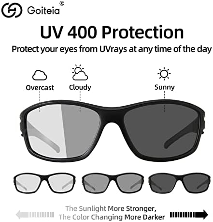 Goieia Polarizirane sunčane naočale za sportske muškarce Žene, biciklizam vožnje za vožnju sunčanim naočalima, UV zaštita, omotajte
