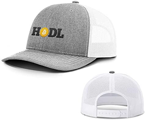 BustedTees HODL Bitcoin mrežasti šešir za ležernu odjeću-bejzbol kapa za muškarce prozračna mrežasta leđa Podesiva Snapback traka