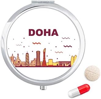 Gradska Znamenita Zgrada Doha Kutija Za Pilule Džepna Kutija Za Skladištenje Lijekova