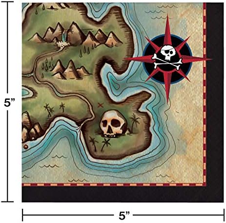 Kreativna pretvaranja 16 Grof Pirate's karte Naptioni za piće, smeđa / plava
