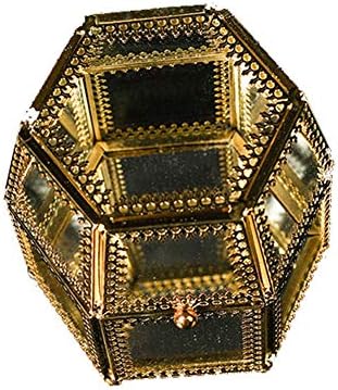 Qtt nakit kutije staklo zlatni nakit Organizator Nordijski stil retro prsten prsten naušnice ogrlica kutija za odlaganje nakit kutija