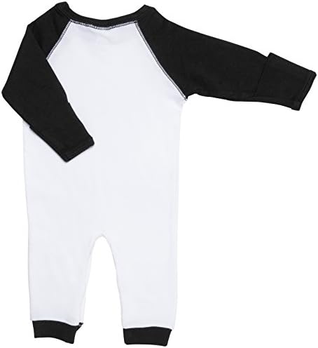 Smijeh žirafe za bebe prazan dugi rukav Raglan bejzbol sna i igra s rukavima bijelom / crnom bojom