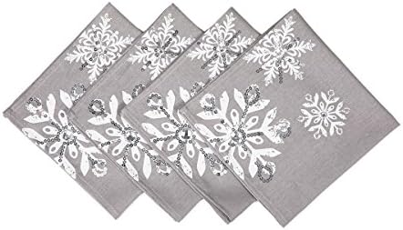 Manor Luxe blistavi snijeg salvete, 18-inčni, set od 4, 18 x 18