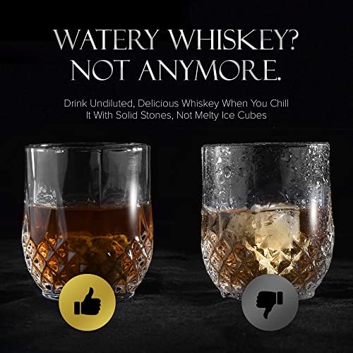 Emcollection's Whisky pokloni Set za muškarce / Whisky Stones | Bourbon Glass | bar Accessories | Rocks Glass