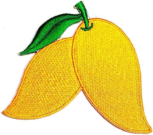 Kleenplus 3kom. Gomila žutog Mango voća korpa Iron na zakrpama Mango Fruit Cartoon Kids modni stil vezeni motiv Applique dekoracija